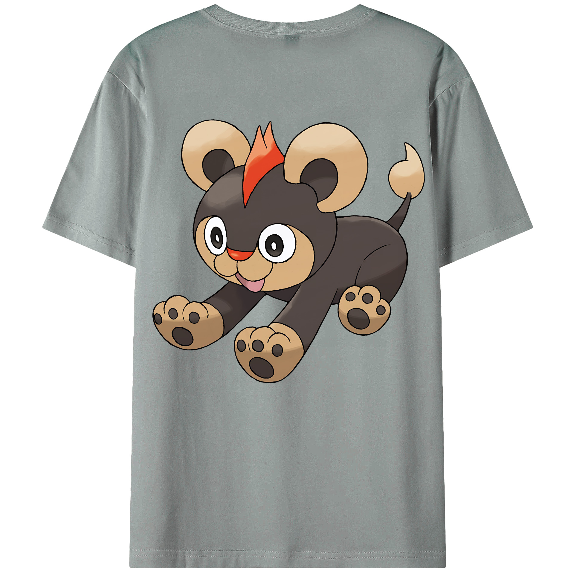 （画像用） ポケットモンスター Pokémon 綿100％ メンズ半袖Tシャツ（バックプリント） 通気性
